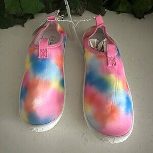 Cat & Jack Kids Size 3 Tie-Dye Slip-On Shoes Textile Upper Lightweight & Comfort